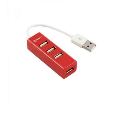 USB HUB SBOX H-204 Red