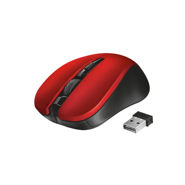 Trust Wireless USB Silent Mouse Red(AL)