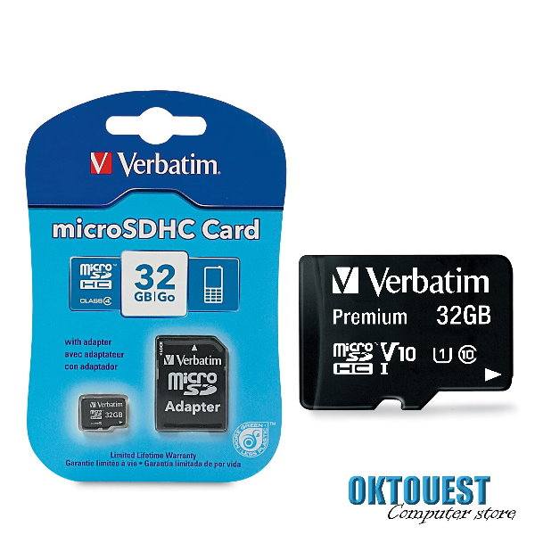 Verbatim Micro SDHC Card 32GB adapter
